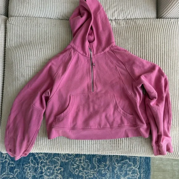 Lululemon Scuba Oversized Half-Zip Hoodie in Pink Blossom - Picture 1 of 4